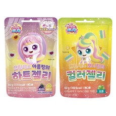 캐치티니핑 젤리 2종, 100g, 1세트, 아름핑(하트)+뽀니핑(컬러)