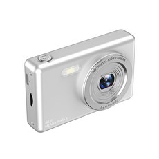 JirisanLab 4K UHD 디지털카메라 4800만화소 8배줌 2.4인치 스크린 여행용 일상촬영 소형카메라 64G, 은색