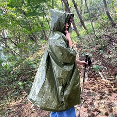 휴대용 비상용 은박담요 우비 카키