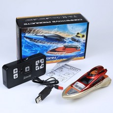 高速遙控船 無線充電 2.4G競賽快艇 防水玩具模型男孩水上玩具船, 紅色 擎天快艇  2節5號遙控電池    螺絲刀, 1個