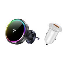 qi2 25W 磁吸無線充電手機架, 黑色, EST-BK61