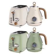 벤소닉 레트로 포트 + 토스터 세트, KE-1219T(에메랄드), BST-01(에메랄드)