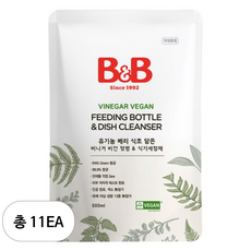 비앤비 젖병 식기세정제 리필, 11개, 500ml