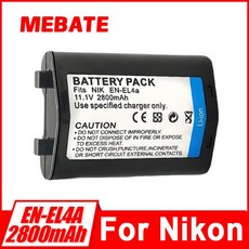 쿠쿠스토어 1Pcs 2800mAh EN-EL4 카메라 배터리 Nikon D2H D3 F MH-21