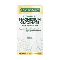 네이처스 바운티 고급 마그네슘 글리시네이트고흡수 90 캡슐, 1개