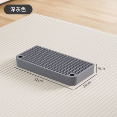 抗菌級加高雙層貓砂墊 防濺控砂防落砂, 深灰色,單個裝送防滑墊, 1個
