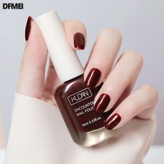 DFMEI 水性可撕拉指甲油無味免烤快乾可剝透明亮油底油美甲店指甲油, 1個, 1g, 12#珠光酒紅:正常規格