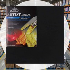 블랙캔버스 20x20cm 1개입 그림캔버스 캔버스작업 벽걸이그림 미술시간 캔버스천 정사각형캔버스