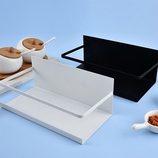 정리 현관 부착형 쿨링 냉장고 수납 보관 마그네틱 수납대 무타공 39422PC 1(ea), 블랙