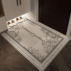 호밍사이 현관 매트 입문 와셔 재단식 패드 미끄럼 방지 가정용 매트 입문 현관 신발 갈아 신는 카펫 더러움 방지 매트, 심플 가든 80x120cm, 1개