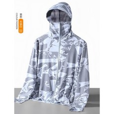 NEW2025夏季薄款冰絲迷彩防曬衣男，戶外防紫外線透氣薄外套，釣魚騎行防曬服