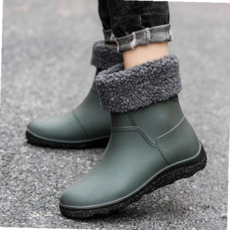 캐주얼부츠 남성 다용도 털안감 패션 탈부착 사계절 레인부츠