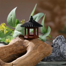 분재 건물 조경 미니어처 높이 3.0cm 수조 단층 조경용품 원형 정자 미니어처소품 정자, AE. 4CM 단층 둥근지붕정