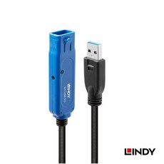 LINDY 林帝 43162_A 主動式 USB3.0 USBA A公 轉 A母 延長線 5M, 1個