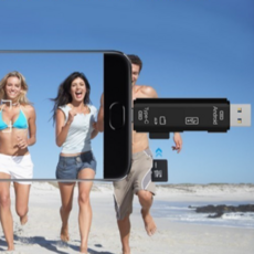 otg 카드 리더기 멀티 3in1 안드로이드 c 타입 카드 리더기 블랙박스 휴대용 데이터 장치 확장 외부 전송, 화이트