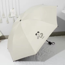 可愛少女心 小熊卡通雲朵三摺傘 晴雨兩用便攜防曬傘