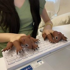 다람쥐 핑거퍼펫 손가락 인형 키보드, 한손 세트, 1개