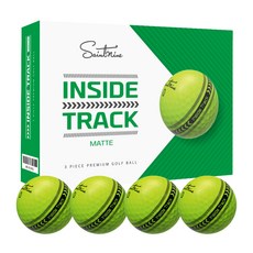 세인트나인 인사이드 트랙 매트 3피스 골프공 1다즌 12알, 그린 블랙라인, 3개, 12개입
