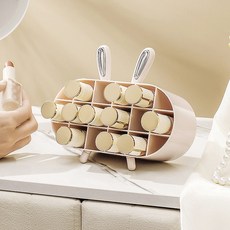 디엠몰 화장대 립스틱 정리함 토끼모양 진열대, 1개, 핑크