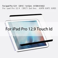Ipad 9 8 7 6 5 세대 10 Pro 11 12.9 10.5 9.7 Air 4 13 2024 Mini 필름 용 화면 보호기와 같은 종이 자기, 03 Pro 12.9 Touch Id