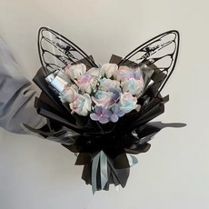 香皂花束 夢幻蝴蝶造型花束, 11朵夢幻蝴蝶+禮物袋送燈