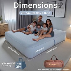 TPU 야외 캠핑용 에어매트 내장 펌프 포함 1/2/3인용 TPU 패드 수면 매트 드롭 스티치 에어 매트리스 에어 침대, China Mainland, 200x100x20