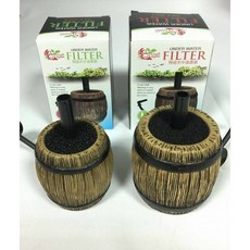 陶瓷 水中 過濾器水妖精小螃蟹木桶過濾給氧循環魚缸, 1個, S