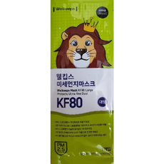 웰킵스 KF80 대형 마스크 성인용, 1개입, 1개, 백색