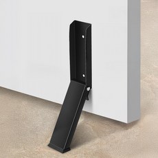 디심플 무타공 도어스토퍼 현관문 말발굽, 블랙 1개