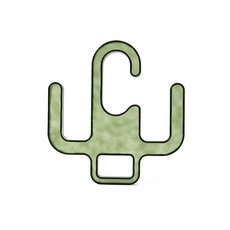 嗨購 創意防風晒鞋架 宿舍陽臺掛鞋子 可旋轉雙掛鉤 小型晾晒衣架鞋掛, 透明綠, 1個