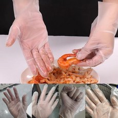 一次性手套 防菌級食用TPE加厚 廚房烘焙 餐飲 傢務 防油 防水 手套 7R34GT01A, 1個, TPE材質：L碼【加厚】特推薦男士使用A,生活常備：【買1送100】共1盒