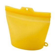 DELISTA 重複使用 矽膠 可微波 隔水 加熱 保鮮袋, 黃色, 1個