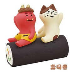 微景觀擺飾 日式貓咪福鬼公仔, 壽司卷