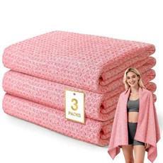 SOOWASH 운동용 극세사 체육관 타월 땀 타월 땀 흡수 운동 장비 박테리아 제거 빠른 건조 여성 및 남성용 핫 요가 운동 40.6 x 68.6cm(16 x 2, 핑크