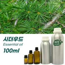 에코문 100% 천연 아로마 에센셜 오일, 1개, 100ml, 26. 시더우드