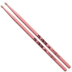 Vic Firth 粉紅色5A鼓棒 5AP Hickory 爵士鼓鼓棒 - 時尚演奏 卓越手感, 1個