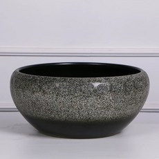 대형 수반 화분 수경 조경 플라스틱옥돌색소형(35cm)바닥무공 옹기 어항 연못 도자기 석회, N. 모조석
