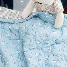 낮잠이불 60수 아사면 블루 간편한 낮잠패드 등원준비물 여행이불 인테리어 침실