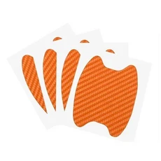 자동차 문짝 스티커 탄소 섬유 스크래치 방지 핸들 보호 필름 외부 스타일링, 13 4PCS  Orange