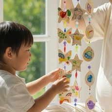 내가그리는 나무모빌만들기 나무보석모빌키트, 보석나무 하트모빌