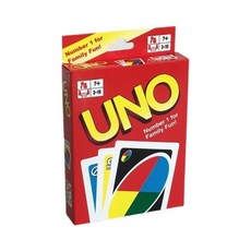 UNO紙牌正版標準版優諾卡牌網紅桌遊紙牌遊戲牌多人聚會紙牌, 高清版1套112張牌, 1個