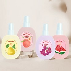 과일향 바디미스트 헤어 퍼퓸 스프레이 복숭아 포도 수박 향수, 1개, 과일 향 4종 세트
