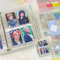 비팬시 양면 포켓 포토 스티커북 A5 굿즈 폴라로이드 앨범 증명사진 바인더, 씰스티커