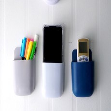 레비바 부착식 사다리꼴 수납함 무타공, 화이트