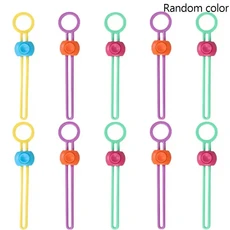 10pcs 실리콘 식품 가방 씰링 스트랩 신선도 클립 조절 휴대용 데이터 케이블 보관 가제트, 01 10pcs     Random col