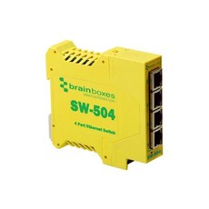 [Brainboxes] 브레인 SW-504 인더스트리얼 비관리 이더넷 스위치 4포트 / - 4 x RJ-45 10/100Base-TX 레일 장착 가능