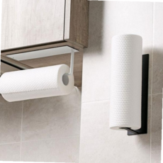 벽부착걸이 어디든 부착식 키친타올걸이 키친타올 홀더 행주 수건, 화이트