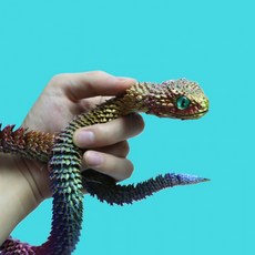 3D 프린트 관절 관절도마뱀모형 뱀 스네이크 프라모델 피규어 키덜트 인쇄 프린터 파충류 모델 드래곤, 화이트