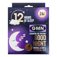 GMN 精油晚安貼片 薰衣草配方 12小時持續釋放 溫和舒適 24片裝, 1個, 24個裝