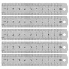 10mm 스텐 철자 직자 스틸자 A타입 10cm, 5개, 실버